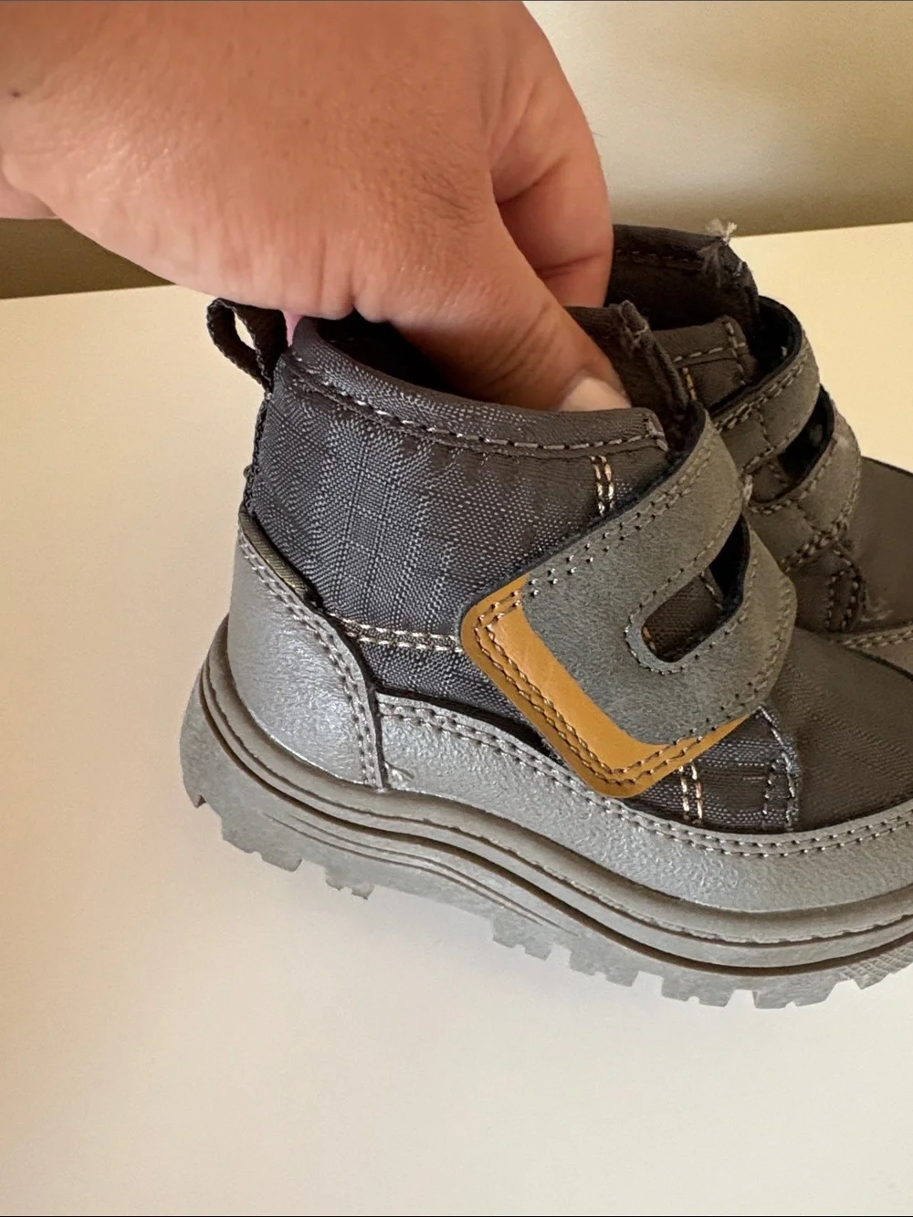 Carter's Gray Toddler Velcro High-Top Shoes